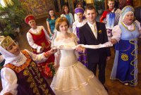 Регистрация брака с элементами русского обряда